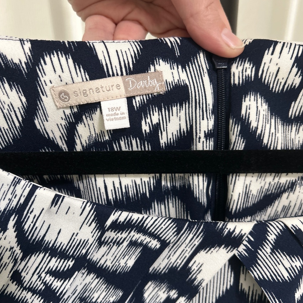 Blue Abstract Pattern Dress - Picture 2 of 3